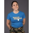 thumbnail image 2 of Army Chick Word Play Graphic Women Royal Blue T-Shirt, Female Large, 2 of 4