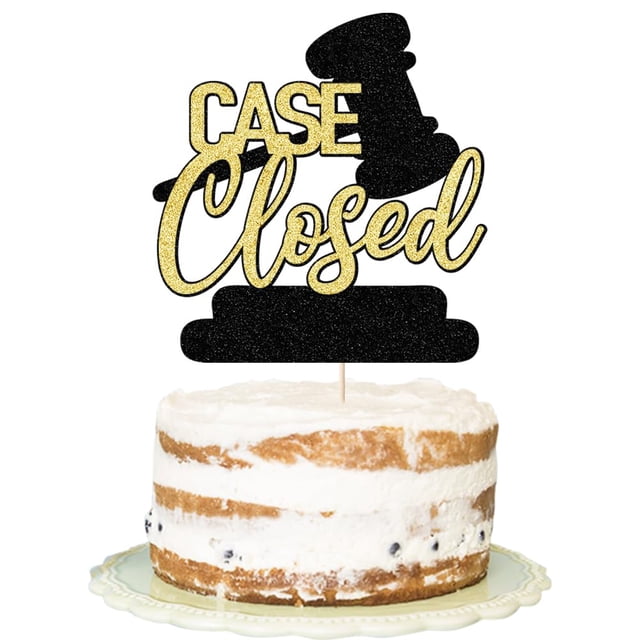 Adorno para Pastel de Graduación de Abogado "Caso Cerrado" Florcmet