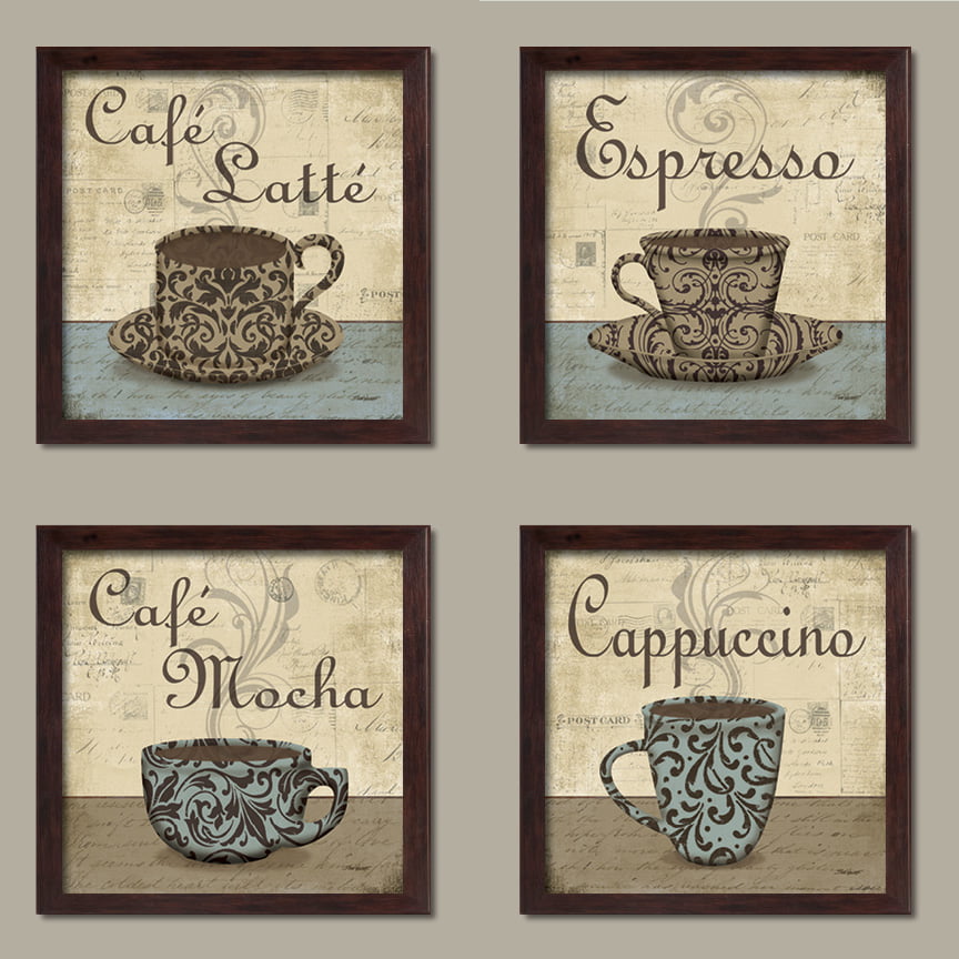 Kitchen Picture Wall Art Coffee Artwork Coffee Lover Home Decor Coffee Art Framed Coffee Poster Cafe Decor Cute Framed Hanging Poster