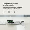 thumbnail image 7 of Belkin BoostCharge Pro 3-in-1 MagSafe-Compatible Wireless Charging Pad with Qi2 15W, Fast Charging iPhone Charger, Compatible with iPhone 15, 14, and 13 Series, AirPods, Apple Watch, & More - White, 7 of 7