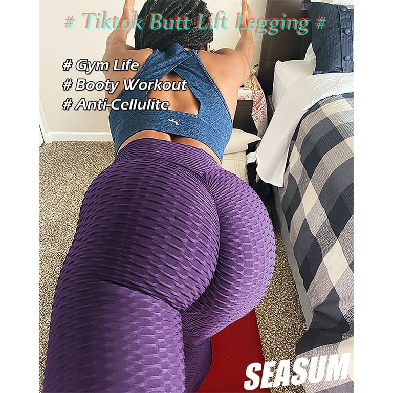 SEASUM Women s High Waist Yoga Leggings Tummy Control Butt Lift