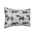 thumbnail image 2 of Bingfone Gray Tractor Print Satin Pillowcase for Hair - Standard Size with Zipper Silky & Soft Pillow Covers,20x30 inches, 2 of 8