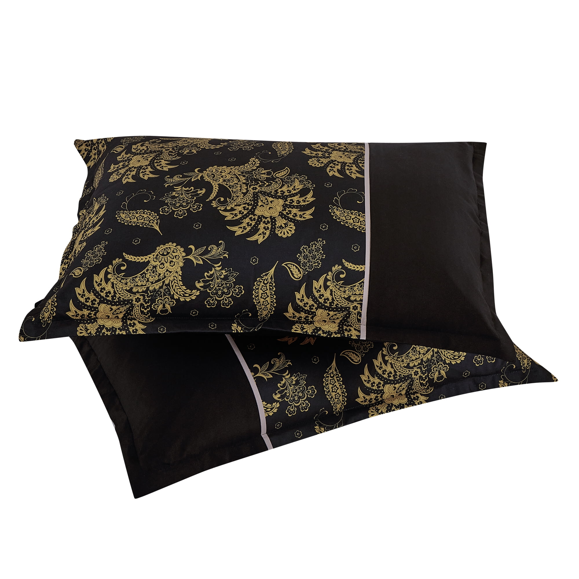 EvJk 7-Piece Luxury Comforter Set, Sophisticated Print and Stitch, Queen