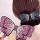 thumbnail image 4 of Broche de Pinza de cabellero de Mariposa de de Imitación de Broche de cabellero Francés de Moda Nupcial Rosado BLESIY Pinzas para el cabello de cristal Barrette, 4 of 7
