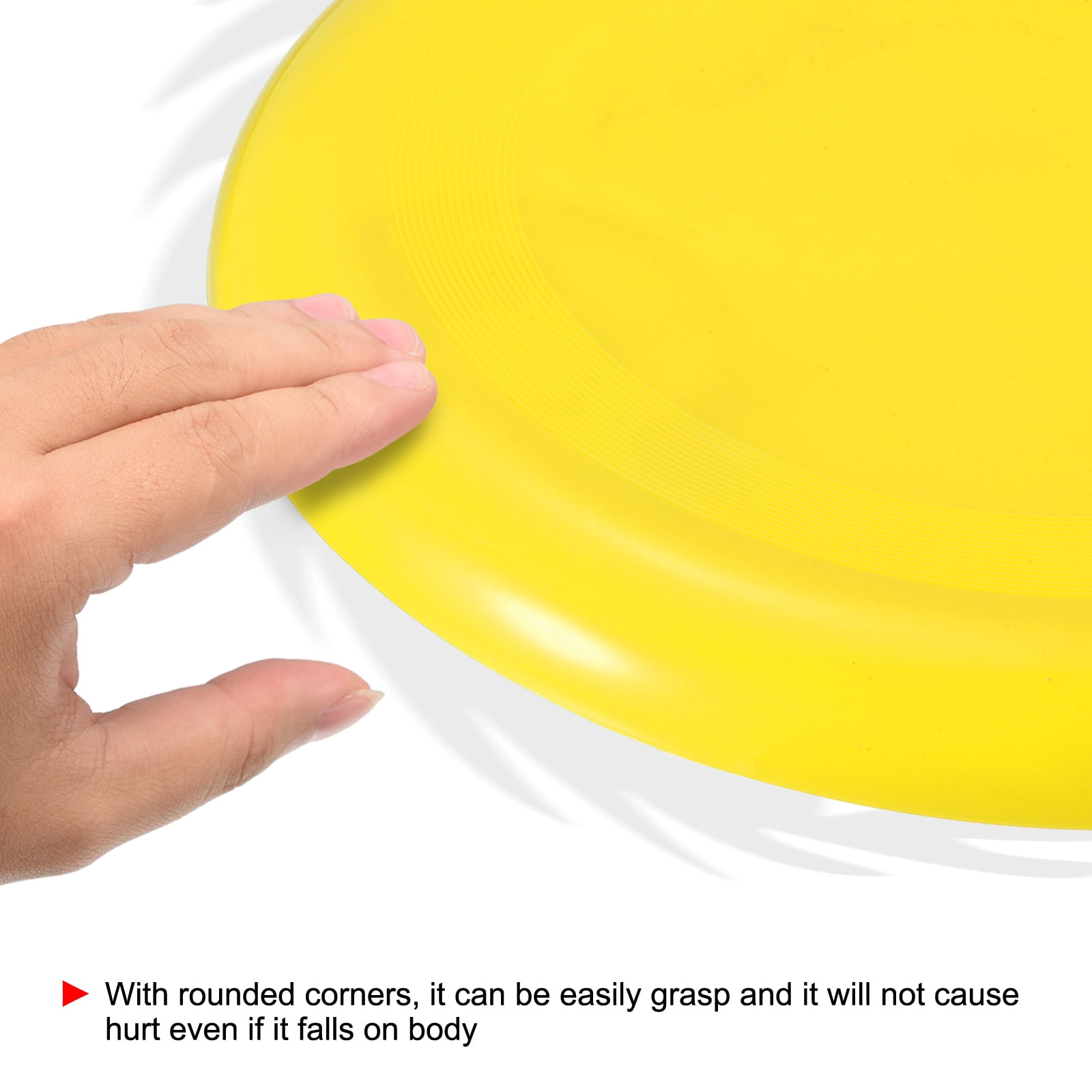 Uxcell 9 Inch Flying Disc Outdoor Playing Training Soft Flying Disk, Yellow/Blue/Green/Red/White 10 Pack
