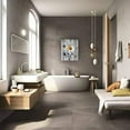thumbnail image 4 of Daisy Flower Canvas Wall Art Decorative Picture-Modern&nbsp;Floral Artwork Prints Daisy wall Decor - Living Room Bathroom Bedroom Office Home Roon Decor -Ready to Hang (Grey Daisy flowers, 12x16inch), 4 of 6