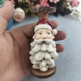thumbnail image 6 of Christmas Decorations Wood Decorative Pillar Candle Holder Resin Farmhouse Classic Santa Claus Snowman Candlestick Figurines For Table Centerpiece Indoor Home Living Room Decoration Gift, 6 of 6