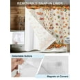 thumbnail image 3 of No Hook Cloth Fabric Shower Curtain with Snap in Liner, Orange Yellow Pumpkins Waterproof Shower Curtains Set with See Through Top Window, Autumn Leaves Rustic Vintage Bath Curtains Shower 72"x72", 3 of 6