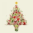 thumbnail image 2 of Plant Ornamental Christmas Tree Wall Decal by Wallmonkeys Peel and Stick Graphic (36 in H x 36 in W) WM291423, 2 of 4