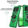 thumbnail image 6 of TJS for Samsung Galaxy A23 5G 4G Phone Case, with Tempered Glass Screen Protector, [Military Grade] Robotic Magnetic Support Car Mount Metal Ring Holder Kickstand Cover for Galaxy A23 5G (Green), 6 of 7