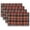 Red Brown Plaid, variant on Christmas Plaid Placemats Set of 4, Red Green Snowflake Buffalo Checkered Tartan Winter Thanksgiving Xmas Table Mats for Dining Room Kitchen Table Decor