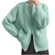 thumbnail image 2 of Suéter de invierno para mujer, informal, holgado, a la moda, con bolsillos de color y doble cremallera en la parte superior, cárdigan, abrigo para mujer, 2 of 7