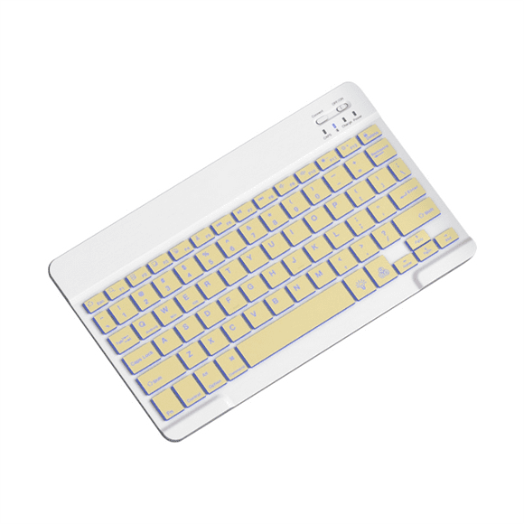 10inch Backlit Keyboard Bluetooth Protable Mini Mute Keyboard for Cell Phones Tablets and Laptops Wireless Keyboard C