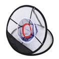 thumbnail image 1 of FAGINEY Black Nylon Mesh Folding Golf Chipping Net Balls Collector Bracket Bag Training Accessory, Golf Training Accessory, Golf Hitting Net, 1 of 7