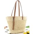 thumbnail image 2 of LHSHID Women Summer Beach Tote Bags Large Straw Bag Handwoven Rattan Shoulder Top-Handle Handbag, 2 of 4