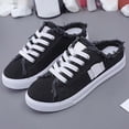 thumbnail image 6 of RotHome Women's Canvas Slip on Sneakers Comfortable Casual Mules Fashion Backless Loafers Lightweight Breathable Closed Toe Summer Shoes for Women Black, 6 of 7