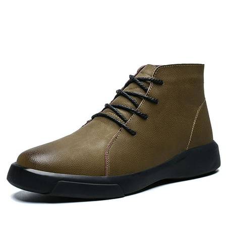 

Element & Stitch Mens Leather Casual Chukka Driving Walking Ankle Boots with Hand Stitching