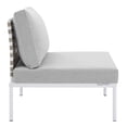 thumbnail image 4 of Modway Harmony 6-Piece Sunbrella? Basket Weave Outdoor Patio Aluminum Sectional Sofa Set in Tan Gray, 4 of 10