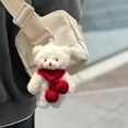thumbnail image 4 of Steadline Charming Plush Teddy Bear Pendant - Valentine's Day Keyring with Festive Red Scarf, Cute Bag Accessory for Christmas and Romantic Holiday Gift with Soft Fluffy Texture, 4 of 7