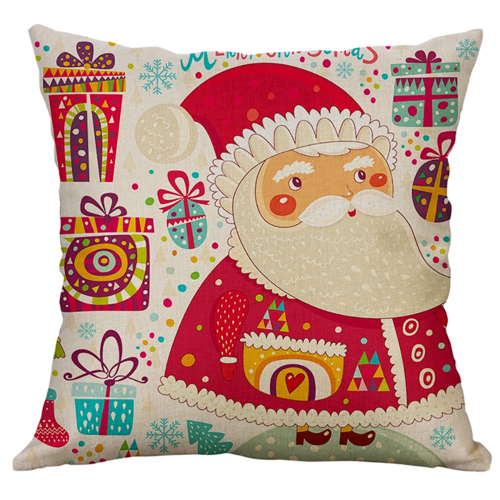 Christmas Sofa Bed Home Decor Pillow Case Cushion Cover