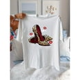 thumbnail image 1 of Camiseta de Moda de Verano para Mujer con Estampado de Leopardo, Tacones Altos, Texto Love y Diseño de Huella de Labios, 180g, Ropa Casual,Top de Moda,Patrón Geométrico,Diseño de Texto de Amor,Textura, 1 of 6