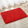 thumbnail image 5 of Bright Red Chenille Living Room Bathroom Absorbent Floor Mat (40×60Cm) B - Cushion, Polyester One Size, 5 of 8