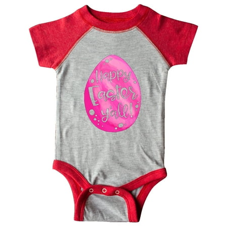 

Inktastic Happy Easter Y all Pink Easter Egg Gift Baby Boy or Baby Girl Bodysuit