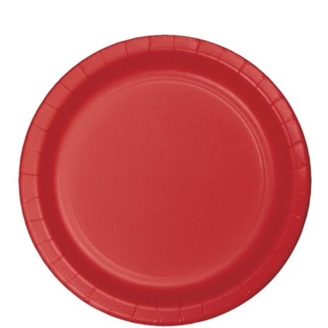 Group 9 in. Dinner Bulk Plate, Red 75 per Case Case of 12 Walmart