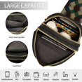 thumbnail image 3 of FORMRS Womens Crossbody Sling Bag Travel Daypack Shoulder Chest Backpack, Green Tartan Pattern, 3 of 7