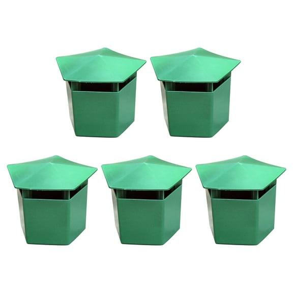 Garoy Slug Trap, Plastic Snail Trap Catcher Tool, Garden Safe Slug and Snail Bait, 5-Pack for Garden - Reusable Plastic Box for Outdoor, Indoor, Yard Plants - Safe for Pets(4.72"Diameter, 3.93"Height)