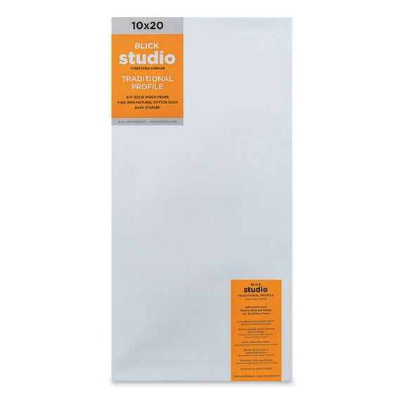 Blick Studio Stretched Cotton Canvas - Traditional Profile, 10" x 20"