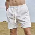 thumbnail image 1 of pstuiky Pantalones cortos deportivos para hombre, Pantalones cortos casuales de moda para hombre con cintura elástica sólida y cordón ajustable Pantalones cortos cargo, 1 of 4