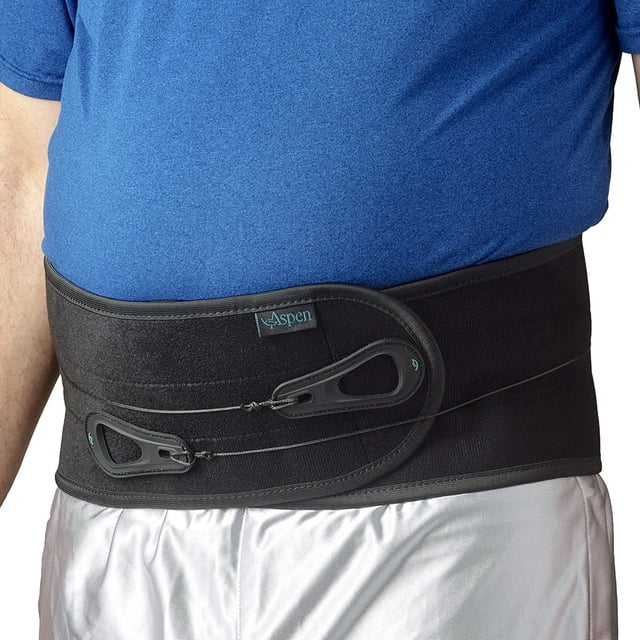 Faja lumbar Aspen, sistema de poleas patentado con compresión dirigida, alivio del dolor para hombres y mujeres, talla XXXL (109-132 cm)