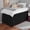 Black Solid, variant on PURE DREAMS College Dorm Bedskirt, 100% Microfiber, Three Sides Dust Ruffled Dorm Bedskirt for Dorm Bed, 32" Tailored Drop-Black Solid, Twin-XL Size