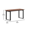 thumbnail image 5 of BizChair Commercial 60x24 Conference Table with 1" Thick Double Sided Laminate Table Top with PVC Edging and Heavy Duty U-Frame Steel Base, Walnut, 5 of 11