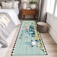 thumbnail image 4 of Easter 2'x6' Runner Rugs for Hallway Kitchen Bedside Non Slip Washable, Black Plaid Truck Eggs Bunny Spring Floral Gnomes Entryway Rug Runners with Rubber Backing, Long Carpet Runner for Laundry Room, 4 of 8