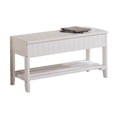 thumbnail image 1 of Roundhill Solid Wood Storage Shoe Bench, Multiple, 1 of 4