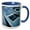 Blue/White, variant on 3drose, Blue Painted Rustic Wooden Fishing Boats, 15oz Two-tone Red Mug