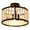Black 3-light, variant on GoYeel Semi Flush Mount Ceiling Light Fixtures 3-Light Wooden Beaded Chandeliers Farmhouse Black