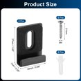 thumbnail image 2 of 6Pcs Metal Mirror Holder Clips, Large Mirror Hangers with Rubber Pads, Black, 2 of 6