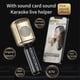 thumbnail image 5 of Micrófono retro Inalámbrico KM600 Yuxing Karaoke Bluetooth Dorado, 5 of 5