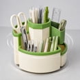 thumbnail image 4 of Rotating Pen Holder, 360 Degree Spinning Desk Organizer with Multiple Compartments, Compact Storage Caddy for Office Supplies, Pencils, Markers, and Small Desktop Essentials, 4 of 8