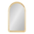 thumbnail image 6 of Kate and Laurel Dessa Modern Arched Wooden Wall Mirror, 24 x 36, Natural, Contemporary Bathroom Vanity Mirror with Chunky Rounded Profile and Solid Poplar Wood Frame, 6 of 8