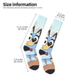 thumbnail image 2 of Masiiu Bluey Print Adult Crew socks, Comfortable Novelty Colorful Patterned, Breathable, Stylish Colorblock for Men Women, 2 of 6