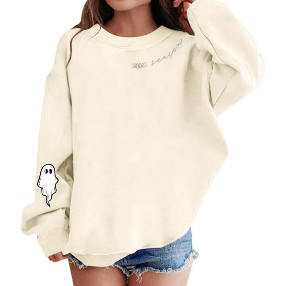 Mercatoo Season Girls Sweatshirt Print Long Sleeve Pullover Multiple Color Options for Casual Wear and 5t Girls Clothes Winter