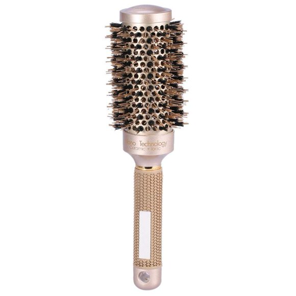 Cepillo Redondo para Cabello, Cepillo de Pelo Antiestático de Barril con Cerdas de Jabalí, Cepillo Secador de Cabello Cerámica para Hogar y Peluquería, Pein