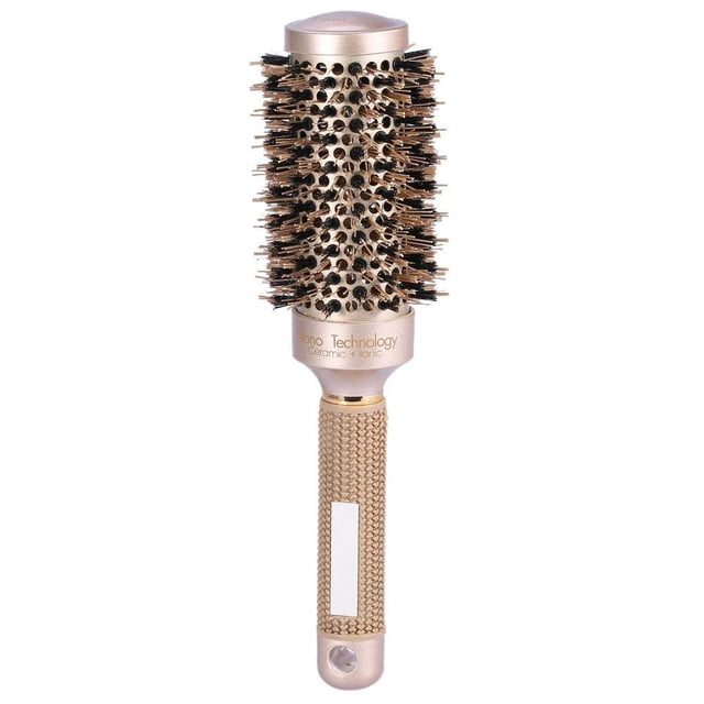 Cepillo Redondo para Cabello, Cepillo de Pelo Antiestático de Barril con Cerdas de Jabalí, Cepillo Secador de Cabello Cerámica para Hogar y Peluquería, Pein