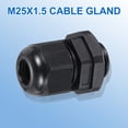 thumbnail image 5 of Uxcell 30 Pcs M25 Cable Gland, 12-15mm Wire Hole Waterproof Nylon Cable Joint for Cable Fixing, Wiring, Repairing, Gland Replacement, Electrical Appliances, Black, 5 of 6