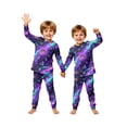 thumbnail image 6 of Halloween Family Pajamas Set Long Sleeve Crew Neck, Soft Matching Halloween Pajamas with Galaxy Ghost Print, Cute Family Halloween Pajama Set for Party, 6 of 6