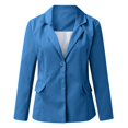 thumbnail image 7 of CILENON Women's Fashion Jackets Women's Open Work Blazers Coat Casual Sleeve Front Long office Women's Coat (Blue,XL), 7 of 7